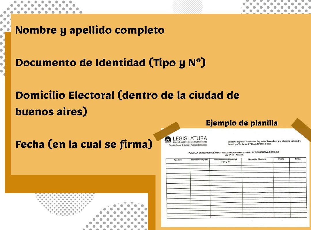 Datos necesarios